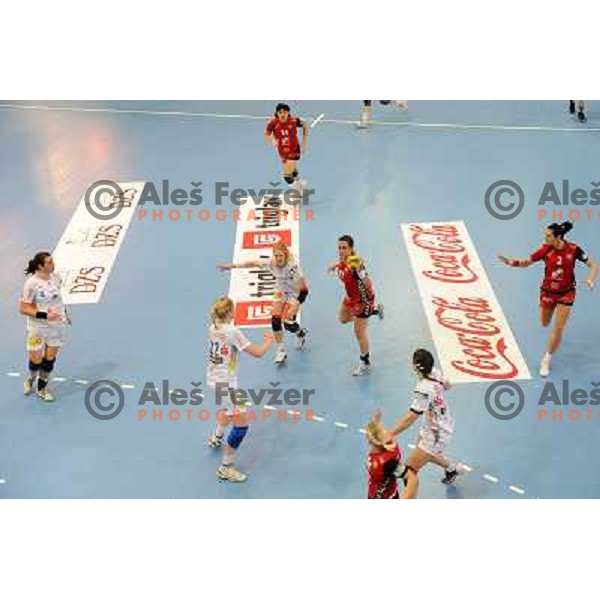 Andrea Lekic at handball game, Krim Mercator - HCL Leipzig, played in Champions league, Ljubljana, 13.01.2010, Krim Mercator won 32:26 