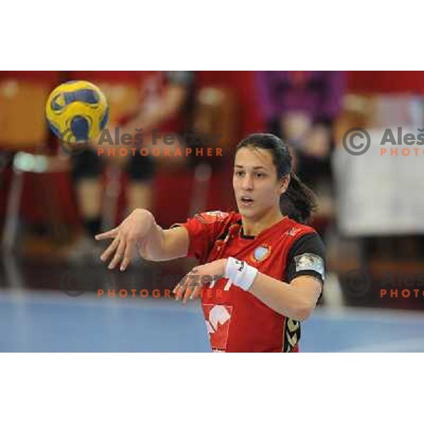 Andreja Lekic at handball game, Krim Mercator - HCL Leipzig, played in Champions league, Ljubljana, 13.01.2010, Krim Mercator won 32:26 