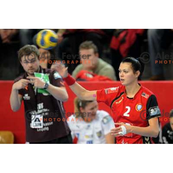 Szadra Zascik at handball game, Krim Mercator - HCL Leipzig, played in Champions league, Ljubljana, 13.01.2010, Krim Mercator won 32:26 