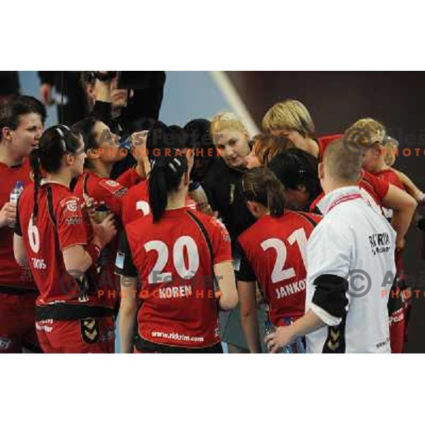  at handball game, Krim Mercator - HCL Leipzig, played in Champions league, Ljubljana, 13.01.2010, Krim Mercator won 32:26 