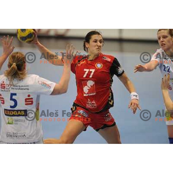 Andreja Lekic at handball game, Krim Mercator - HCL Leipzig, played in Champions league, Ljubljana, 13.01.2010, Krim Mercator won 32:26 