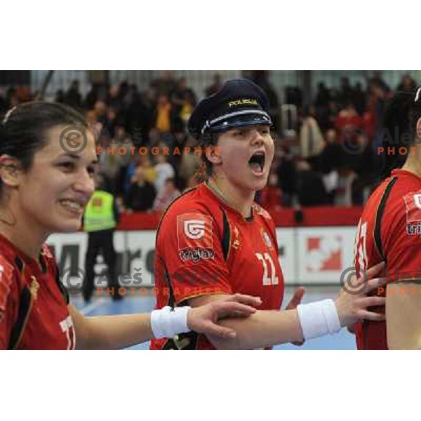 Dragana Cvijic at handball game, Krim Mercator - HCL Leipzig, played in Champions league, Ljubljana, 13.01.2010, Krim Mercator won 32:26