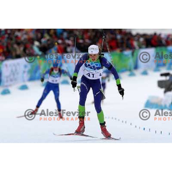Dijana Ravnikar during biathlon 7.5km laides sprint in Whistler Olympic Park , Vancouver 2010 Winter Olympic games, Canada 13.2.2010 