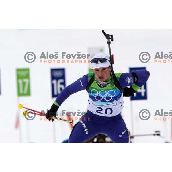  Andreja Mali (SLO) during biathlon 7.5km ladies sprint in Whistler Olympic Park , Vancouver 2010 Winter Olympic games, Canada 13.2.2010 