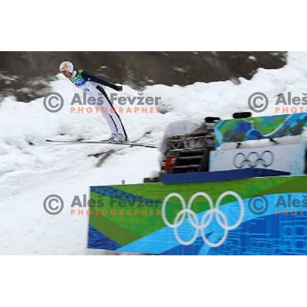 Peter Prevc (SLO) during ski jumping competition on Normal Hill in Whistler Olympic Park , Vancouver 2010 Winter Olympic games, Canada 13.2.2010 