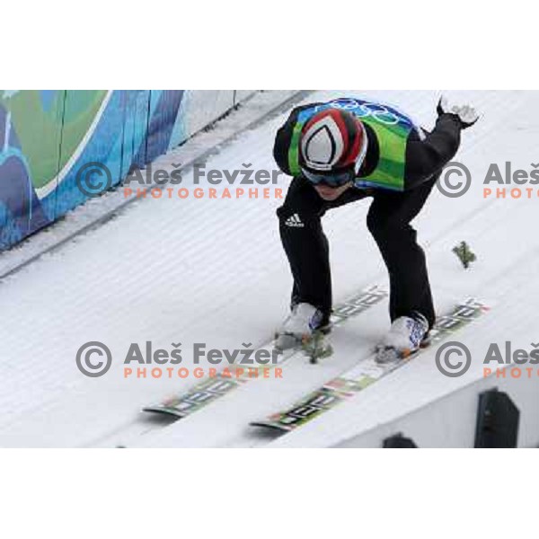 Jernej Damjan (SLO) during ski jumping competition on Normal Hill in Whistler Olympic Park , Vancouver 2010 Winter Olympic games, Canada 13.2.2010 