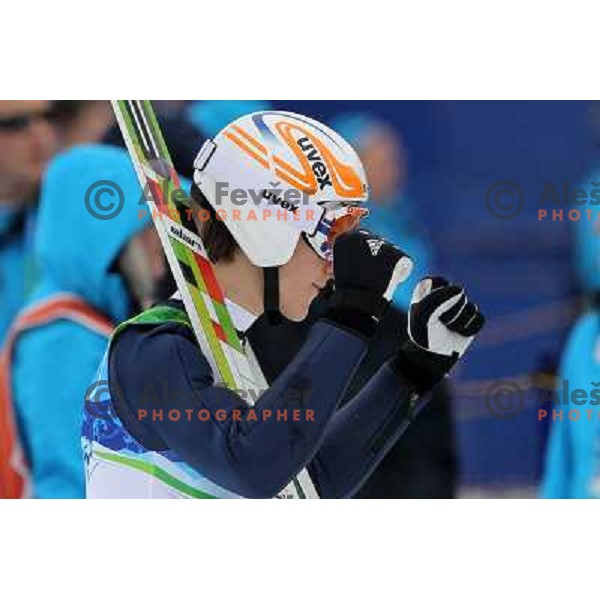 Peter Prevc (SLO) during ski jumping competition on Normal Hill in Whistler Olympic Park , Vancouver 2010 Winter Olympic games, Canada 13.2.2010 