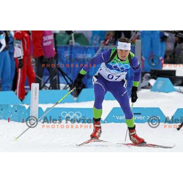 Peter Dokl (SLO) during biathlon Men 10 km Sprint race in Whistler Olympic Park , Vancouver 2010 Winter Olympic games, Canada 14.2.2010 