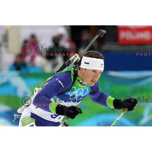 Peter Dokl (SLO) during biathlon Men 10 km Sprint race in Whistler Olympic Park , Vancouver 2010 Winter Olympic games, Canada 14.2.2010 