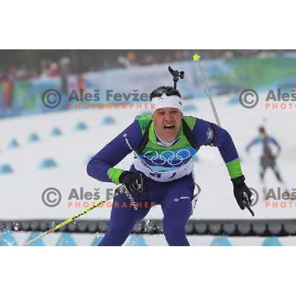 Janez Maric (SLO) during biathlon Men 10 km Sprint race in Whistler Olympic Park , Vancouver 2010 Winter Olympic games, Canada 14.2.2010 