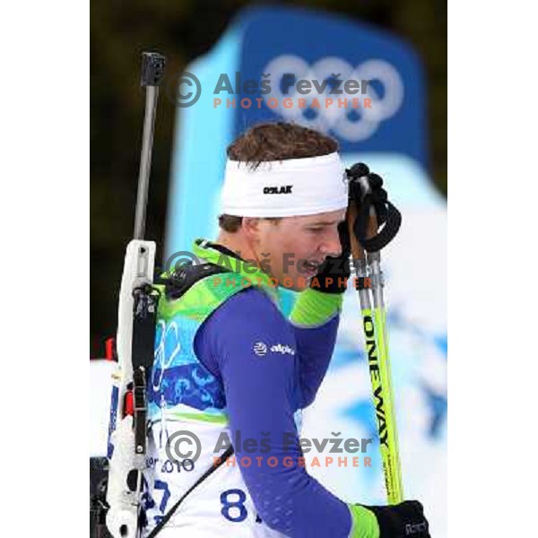 Peter Dokl (SLO) during biathlon Men 10 km Sprint race in Whistler Olympic Park , Vancouver 2010 Winter Olympic games, Canada 14.2.2010 