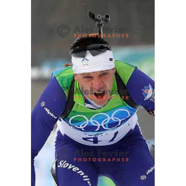 Janez Maric (SLO) during biathlon Men 10 km Sprint race in Whistler Olympic Park , Vancouver 2010 Winter Olympic games, Canada 14.2.2010 
