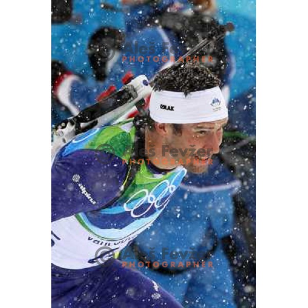 Vasja Rupnik (SLO) during biathlon Men 10 km Sprint race in Whistler Olympic Park , Vancouver 2010 Winter Olympic games, Canada 14.2.2010 