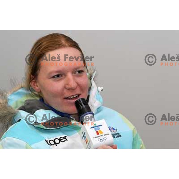 Marusa Ferk during press conference OKS held in Whistler Olympic Village , Vancouver 2010 Winter Olympic games, Canada 13.2.2010 