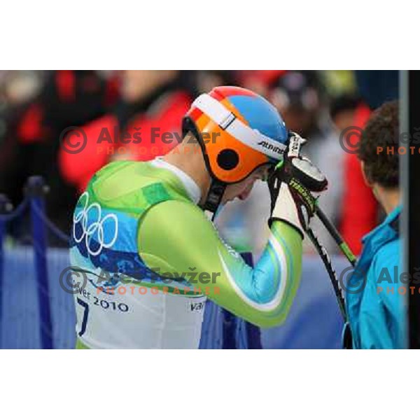 Andrej Sporn in finish, Whistler creekside