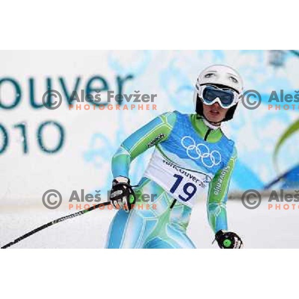 Tina Maze (SLO) after official downhill training in Whistler Creekside 15.2.2010 at Vancouver 2010 Olympic games, Canada 