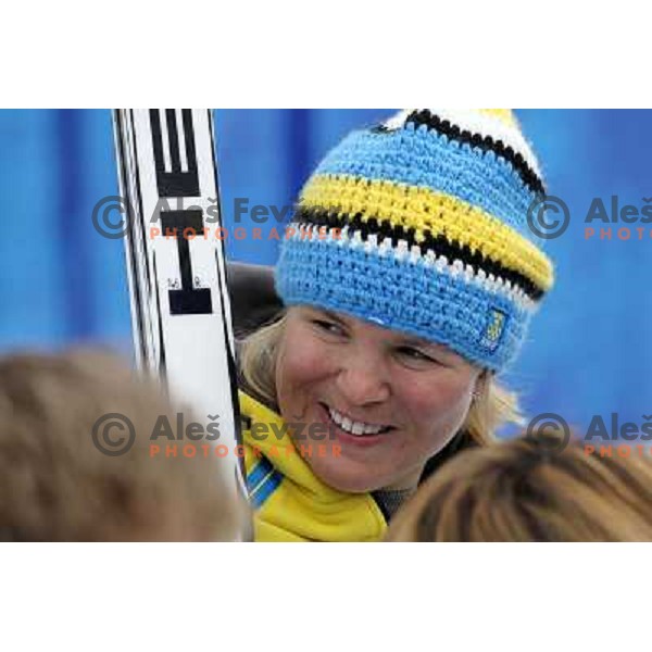 Anja Paerson (SWE) after official downhill training in Whistler Creekside 15.2.2010 at Vancouver 2010 Olympic games, Canada 