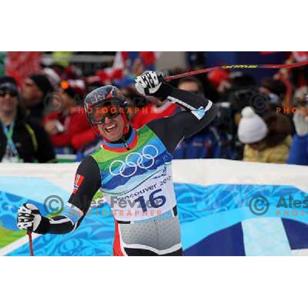 Axel Lund Svindal (NOR) at Olympic downhill Men in Whistler Creekside 15.2.2010 at Vancouver 2010 Olympic games, Canada 