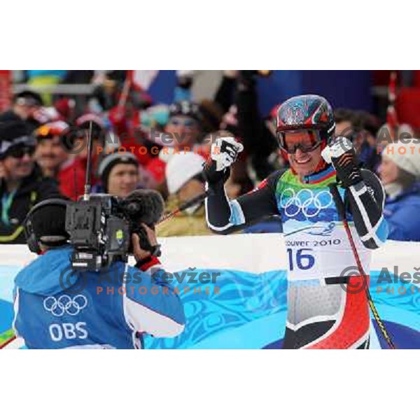 Axel Lund Svindal (NOR) at Olympic downhill Men in Whistler Creekside 15.2.2010 at Vancouver 2010 Olympic games, Canada 