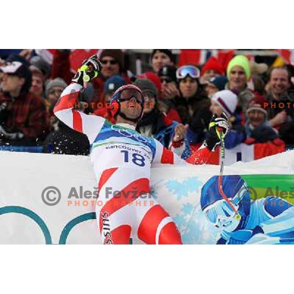 Didier Defago (SUI) at Olympic downhill Men in Whistler Creekside 15.2.2010 at Vancouver 2010 Olympic games, Canada 