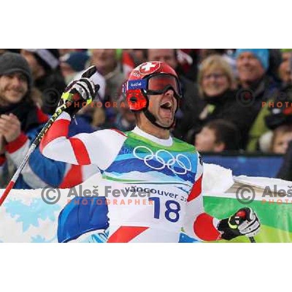Didier Defago (SUI) at Olympic downhill Men in Whistler Creekside 15.2.2010 at Vancouver 2010 Olympic games, Canada 