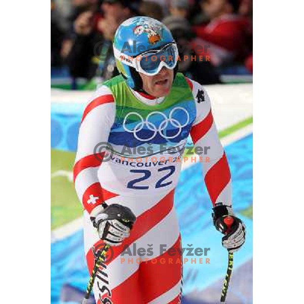 Dider Couche (SUI) at Olympic downhill Men in Whistler Creekside 15.2.2010 at Vancouver 2010 Olympic games, Canada 