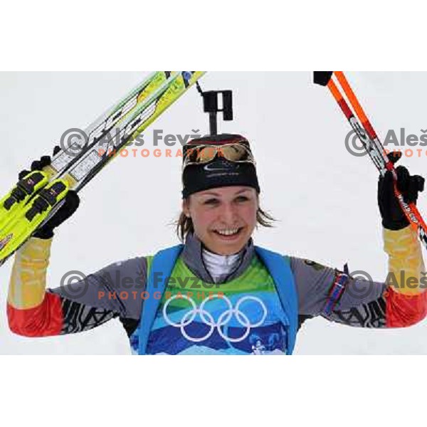 Magdalena Neuner (GER) Olympic Champion in Biathlon Women\'s 10 km Pursuit in Whistler Olympic Park 16.2.2010, Vancouver 2010 Winter Olympic Games 