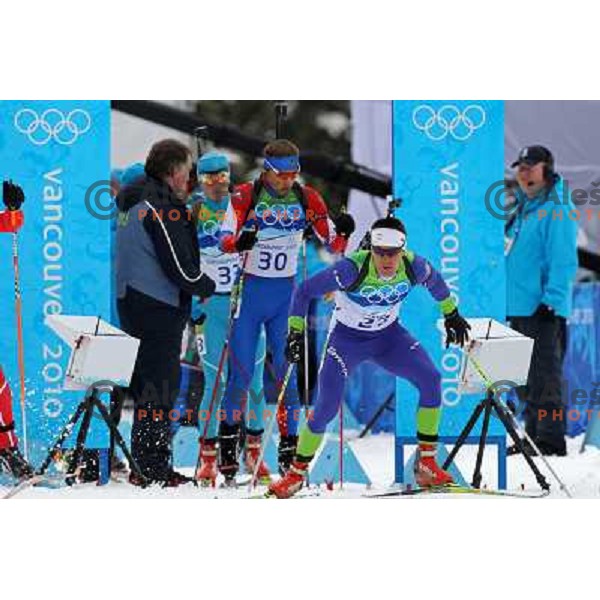 Janez Maric (SLO) during Biathlon Men\'s 12.5 km Pursuit in Whistler Olympic Park 16.2.2010, Vancouver 2010 Winter Olympic Games 