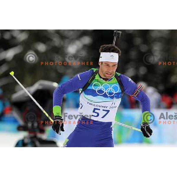 Vasja Rupnik (SLO) during Biathlon Men\'s 12.5 km Pursuit in Whistler Olympic Park 16.2.2010, Vancouver 2010 Winter Olympic Games 