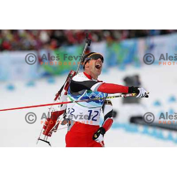 Sumann (AUT) during Biathlon Men\'s 12.5 km Pursuit in Whistler Olympic Park 16.2.2010, Vancouver 2010 Winter Olympic Games 