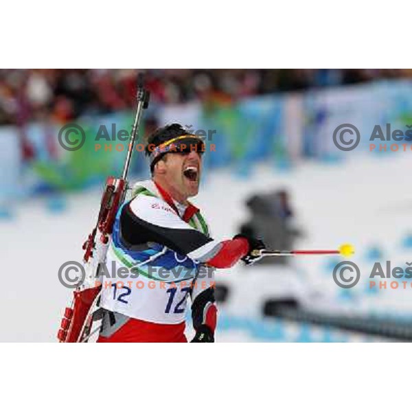 Sumann (AUT) during Biathlon Men\'s 12.5 km Pursuit in Whistler Olympic Park 16.2.2010, Vancouver 2010 Winter Olympic Games 