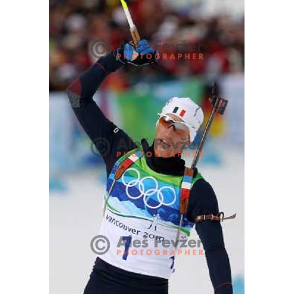 Jay (FRA) during Biathlon Men\'s 12.5 km Pursuit in Whistler Olympic Park 16.2.2010, Vancouver 2010 Winter Olympic Games 