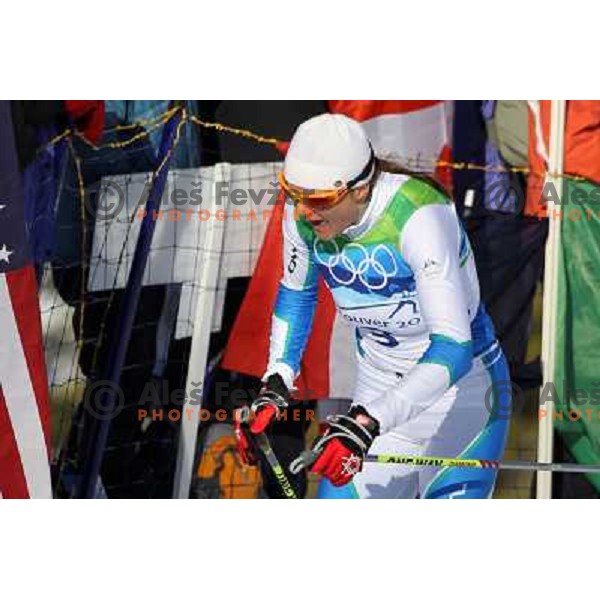 Petra Majdic (SLO) in qualification of Ladies Individual Sprint classic in Whistler Olympic Park 17.2.2010, Vancouver 2010 Winter Olympic Games, Canada 