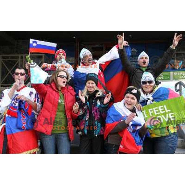 Slovenia fans outside Slovenia house in Whistler 17.2.2010, Vancouver 2010 Winter Olympic Games, Canada 