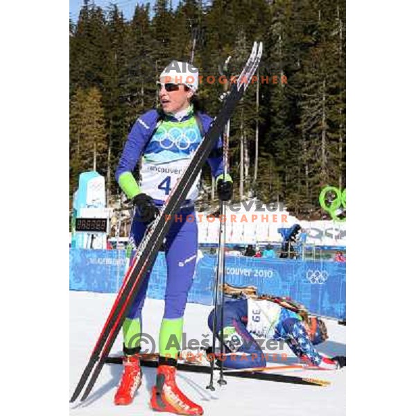 Dijana Ravnikar (SLO) during Biathlon Women\'s 15 km Individual in Whistler Olympic Park 18.2.2010, Vancouver 2010 Winter Olympic Games, Canada 