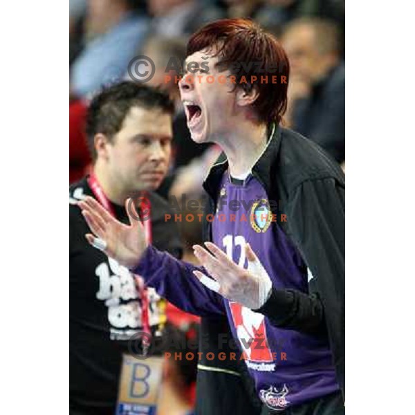Sergeja Stefanisin in action during handball match Krim Mercator- Larvik HK, played in Champions league, played at Kodeljevo, Ljubljana, Slovenia, 19.02.2010. 