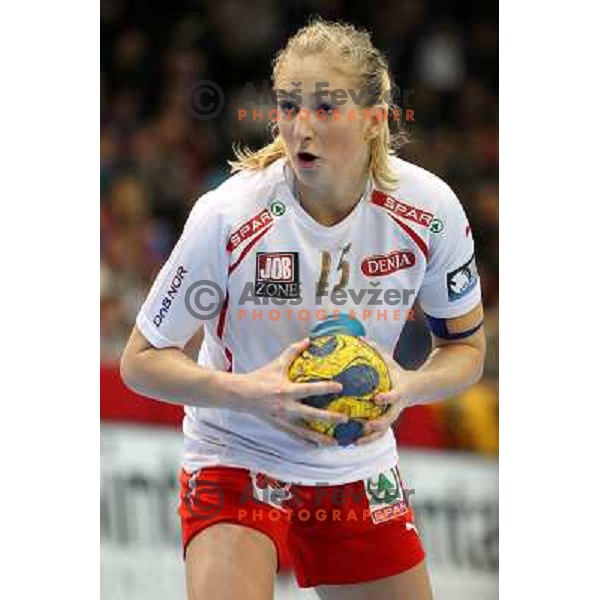 Linn Jorum Sulland in action during handball match Krim Mercator- Larvik HK, played in Champions league, played at Kodeljevo, Ljubljana, Slovenia, 19.02.2010. 