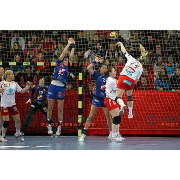  Linn Jorum Sulland in action during handball match Krim Mercator- Larvik HK, played in Champions league, played at Kodeljevo, Ljubljana, Slovenia, 19.02.2010. 
