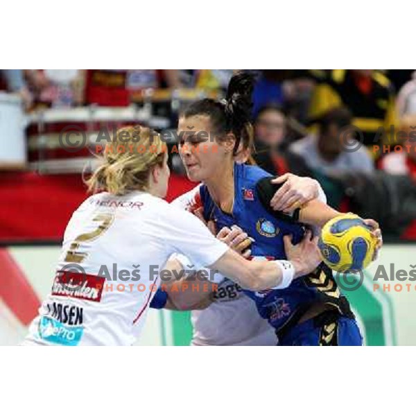 Szandra Zascik in action during handball match Krim Mercator- Larvik HK, played in Champions league, played at Kodeljevo, Ljubljana, Slovenia, 19.02.2010. 
