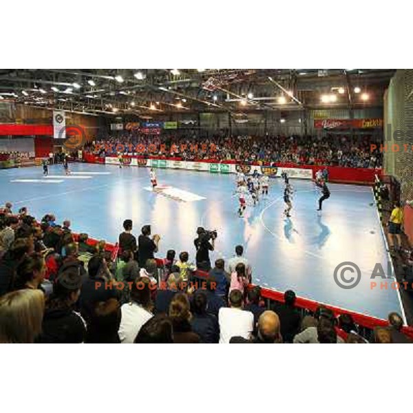 in action during handball match Krim Mercator- Larvik HK, played in Champions league, played at Kodeljevo, Ljubljana, Slovenia, 19.02.2010. 