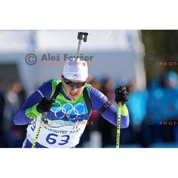  during biathlon Individual Men 20 km in Whistler Olympic Park 18.2.2010 , Vancouver 2010 Winter Olympic Games, Canada 