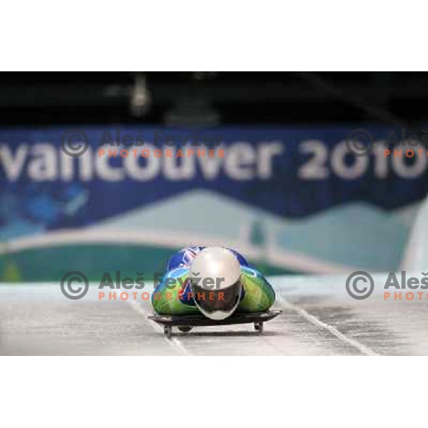  during start of Skeleton Men third run in Whistler Sliding centre 19.2.2010 , Vancouver 2010 Winter Olympic Games, Canada 