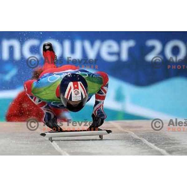  during start of Skeleton Men third run in Whistler Sliding centre 19.2.2010 , Vancouver 2010 Winter Olympic Games, Canada 