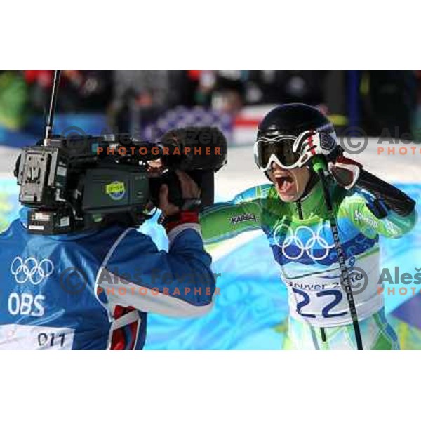  Tina Maze (SLO), Olympic silver medalist in Women\'s Super G in Whistler Creekside.20.2.2010 , Vancouver 2010 Winter Olympic Games, Canada 