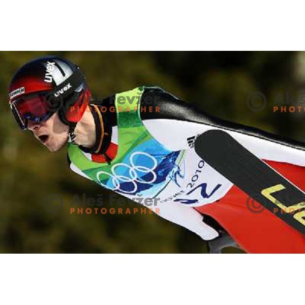 Robi Kranjec (SLO) during ski jumping at Large Hill in Whistler Olympic park .20.2.2010 , Vancouver 2010 Winter Olympic Games, Canada 