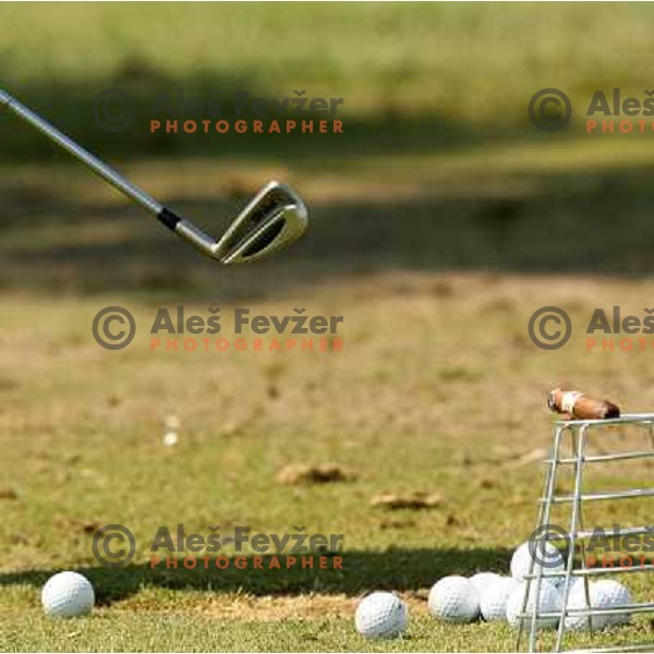 Miguel Angel Jimenez (ESP) in action during second day of BA-CA Austrian Open, European tour event at Fontana Golf&Country club, Vienna, Austria on June 9, 2006