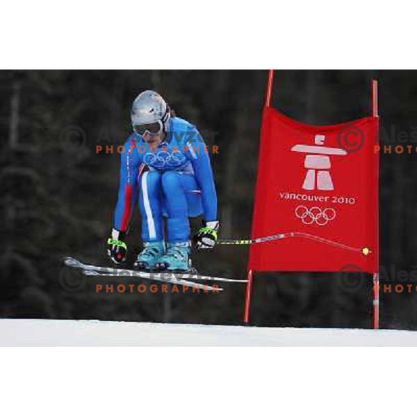 Julien Lizeroux (CRO) skiing in downhill during Men\'s Super Combined in Whistler Creekside 21.2.2010 , Vancouver 2010 Winter Olympic Games, Canada 
