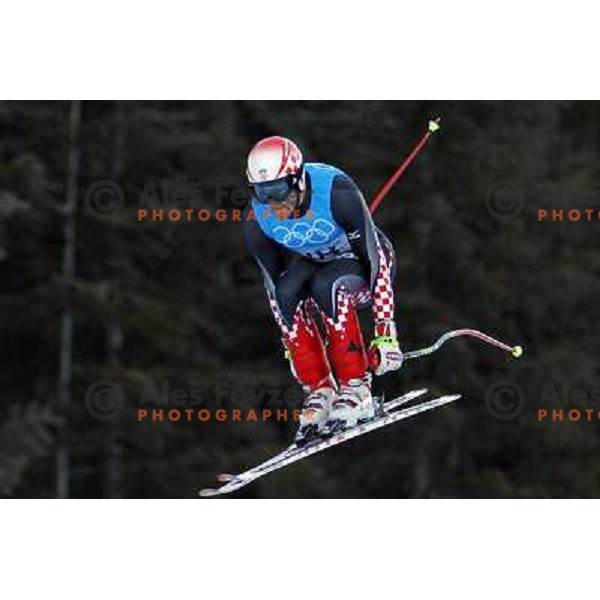 Natko Zrncic-Dim (CRO) skiing in downhill during Men\'s Super Combined in Whistler Creekside 21.2.2010 , Vancouver 2010 Winter Olympic Games, Canada 