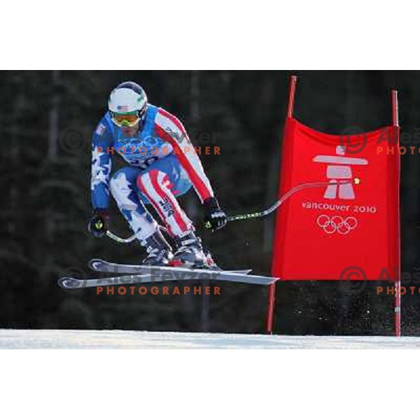 Bode Miller (USA) skiing in downhill during Men\'s Super Combined in Whistler Creekside 21.2.2010 , Vancouver 2010 Winter Olympic Games, Canada 