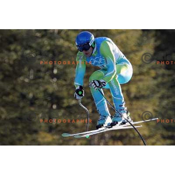 Andrej Sporn (SLO) skiing in downhill during Men\'s Super Combined in Whistler Creekside 21.2.2010 , Vancouver 2010 Winter Olympic Games, Canada 